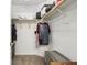 Walk-in closet with shelving and storage solutions at 829 Pioneer Woods Dr, Indianapolis, IN 46224