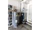 Close-up of new hot water tank, furnace, and filtration system installed in home at 8425 E 82Nd E St, Indianapolis, IN 46256