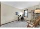 Minimalist home office featuring neutral walls and carpet, perfect for a quiet workspace at 8525 Winding Ridge Rd, Indianapolis, IN 46217