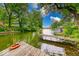 Picturesque lake view from the dock, showcasing clear waters and surrounding lush greenery at 8635 S Providence Dr, Nineveh, IN 46164