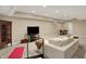 Finished basement featuring plush carpet, recessed lights, and ample room for entertaining at 12450 Petalon Trce, Fishers, IN 46037