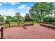 Large backyard wooden deck perfect for outdoor entertaining and relaxation at 13757 Flintridge Pass, Carmel, IN 46033
