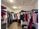 Spacious walk-in closet with extensive shelving, rods, carpeted floor, and overhead lighting at 13859 Keams Dr, Fishers, IN 46038