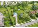 Aerial view of the property showing landscaping, shed and generous lot at 1624 Riley Rd, Lebanon, IN 46052