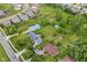 Aerial perspective revealing property layout, driveway, and surrounding residential area at 1624 Riley Rd, Lebanon, IN 46052