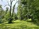 Lush backyard featuring mature trees and expansive lawn, offering a serene and private outdoor space at 1980 S Arthur Rd, Paragon, IN 46166