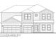 Detailed front elevation showcases architectural design, including a two-car garage and dormer windows at 235 Highland Ave, Danville, IN 46122