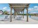 Pool area with shade and splashpad at 235 Highland Ave, Danville, IN 46122
