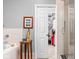Bathroom featuring a soaking tub, shower, and access to a closet at 25 E 40Th St # Apt 1B/D, Indianapolis, IN 46205