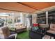 Relaxing covered patio with comfortable seating and a cozy fire pit at 25 E 40Th St # Apt 1B/D, Indianapolis, IN 46205