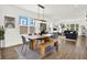 Well-lit dining area with a modern table, stylish chairs, and an open layout, perfect for entertaining and Gathering meals at 2720 Guilford Ave, Indianapolis, IN 46205