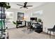 Office space with a desk, piano, and natural light, ideal for working from home at 2720 Guilford Ave, Indianapolis, IN 46205
