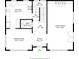 First floor plan featuring a living room, dining room, kitchen, bathroom, and foyer at 4904 N Washington Blvd, Indianapolis, IN 46205