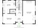 First floor plan featuring a living room, dining room, kitchen, bathroom, and foyer at 4904 N Washington Blvd, Indianapolis, IN 46205