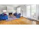Cozy living room with fireplace, hardwood floors, and comfortable seating at 4904 N Washington Blvd, Indianapolis, IN 46205