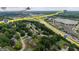 Aerial view showcasing the home's location relative to nearby highways, local attractions, and downtown Indianapolis at 6851 Azalea Dr, Indianapolis, IN 46214