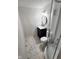 Small yet functional bathroom featuring a sleek vanity, toilet, and a modern glass-enclosed shower at 7831 E 46Th St, Indianapolis, IN 46226