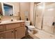 Bathroom featuring a vanity with drawers, mirror and a shower with glass doors at 8785 W 100 N, Anderson, IN 46011