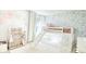 Charming bedroom with floral wallpaper, bunk bed with slide, and delightful dollhouse at 9710 Iroquois Ct, Indianapolis, IN 46256