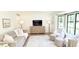 Cozy living room featuring modern furniture, a patterned rug, and plenty of natural light at 9710 Iroquois Ct, Indianapolis, IN 46256