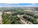 Picturesque community featuring lush trees, a pond, and diverse amenities nearby at 9735 Woodsong Ln, Indianapolis, IN 46229