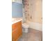Bathtub and sink with butterfly shower curtain at 10178 Cornith Way, Avon, IN 46123