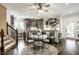 Inviting kitchen area featuring a breakfast nook, a ceiling fan, and stainless steel appliances at 1037 Deer Lake Dr, Carmel, IN 46032
