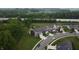 Aerial view of a neighborhood with well-maintained homes, landscaping, and cul-de-sac streets at 1336 Danielle Rd, Lebanon, IN 46052