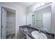 Bathroom features a marble countertop, sink, and a large mirror with great lighting at 1336 Danielle Rd, Lebanon, IN 46052