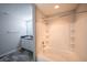 Bathroom featuring modern tub and shower, vanity with sink, and tile flooring for relaxation at 1336 Danielle Rd, Lebanon, IN 46052