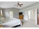 Large main bedroom with ensuite bathroom and entry to hallway at 13624 Alston Dr, Fishers, IN 46037