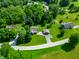 Aerial view of a large lot featuring a home and detached garage at 155 Hoover Dr, , IN 46164