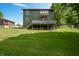 Lush backyard featuring a two-story walk out deck at 155 Hoover Dr, , IN 46164
