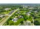 Aerial view showcasing the community's ponds, landscaping, and surrounding neighborhood at 18 Lost Run Ln, Zionsville, IN 46077