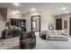 Cozy living area with kitchenette, comfortable seating, and stylish decor at 18 Lost Run Ln, Zionsville, IN 46077