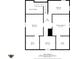 Detailed floor plan of the second floor, showcasing the layout of the bedrooms and their dimensions at 211 N County Line Rd, , IN 47272