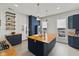 Bright, updated kitchen featuring a butcher block island, and stainless steel appliances at 211 N County Line Rd, , IN 47272