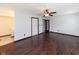 A spacious bedroom boasts hardwood floors, two closets, and a full ensuite bath at 220 E Tilden Dr, Brownsburg, IN 46112