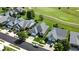Aerial view of upscale homes in a golf community, showcasing lush landscaping and proximity to green spaces at 2251 Somerset Dr, Franklin, IN 46131