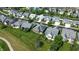 Lush green lawns surround a neighborhood of well-maintained houses, set against a picturesque pond at 2251 Somerset Dr, Franklin, IN 46131