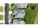 Aerial view of a suburban home boasting a landscaped backyard and a peaceful, tree-lined street at 2251 Somerset Dr, Franklin, IN 46131