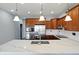 Modern kitchen featuring stainless appliances, bright countertops and tile backsplash at 2251 Somerset Dr, Franklin, IN 46131