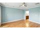 The main bedroom has beautiful hardwood floors and is conveniently attached to the main bathroom at 2251 Somerset Dr, Franklin, IN 46131