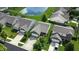 An aerial view of homes in a well maintained community near a pond at 2253 Bridlewood Dr, Franklin, IN 46131