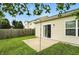 Backyard with concrete patio, grass and wooden fence at 2253 Bridlewood Dr, Franklin, IN 46131