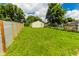 Large backyard with grass and an outbuilding at 2350 E Legrande Ave, Indianapolis, IN 46203