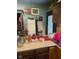 A view of a messy countertop inside of a kitchen at 2519 N A St, Elwood, IN 46036