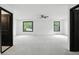 Spacious bedroom with a ceiling fan, multiple windows offering a view of the outdoors, and plush carpeting at 3210 Hovey St, Indianapolis, IN 46218