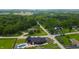 Beautiful aerial shot of a home with a pool and lush greenery, offering a serene and private setting at 3306 Mullinix Rd, Greenwood, IN 46143