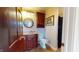 Bathroom with a single sink, vanity, toilet, and walk-in shower at 3306 Mullinix Rd, Greenwood, IN 46143